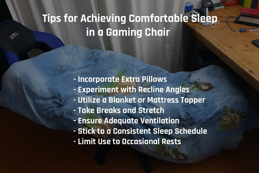 Tips for Achieving Comfortable Sleep in a Gaming Chair