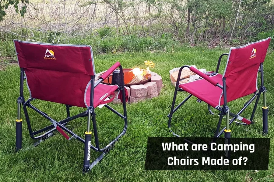 Camping Chairs infront of fireplace